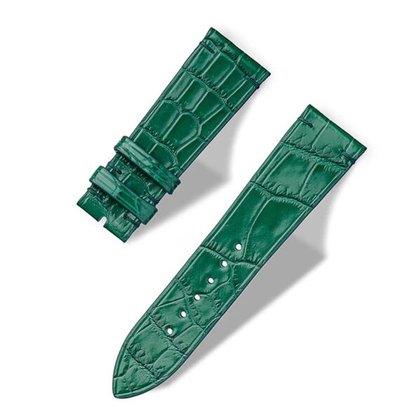 Premium Alligator Leather Band for Apple Watch - Green Color main image 4